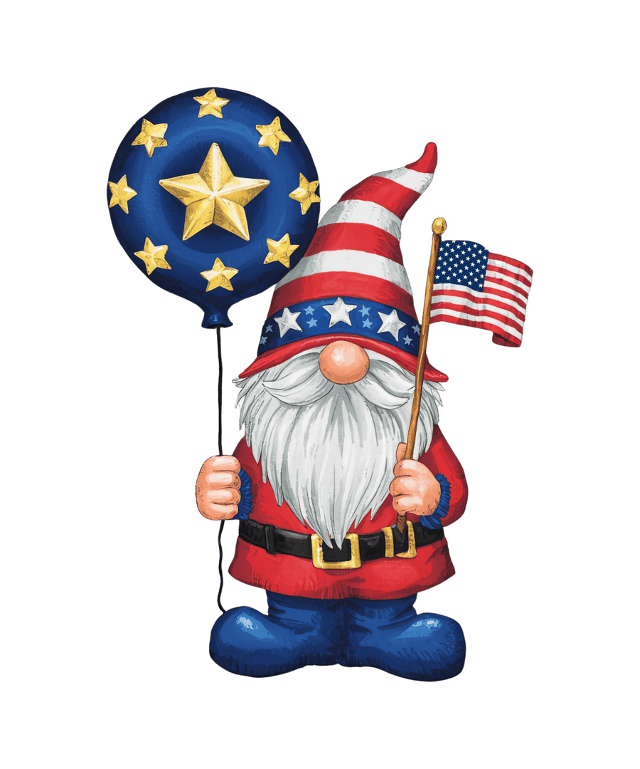 Gnome of Independence - Ready To Print DTF Transfers - Buy Bulk DTF