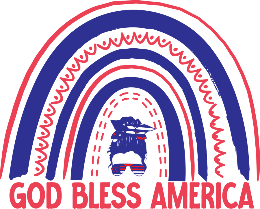 God Bless America - 1107 Ready to Press DTF Transfer - Buy Bulk DTF