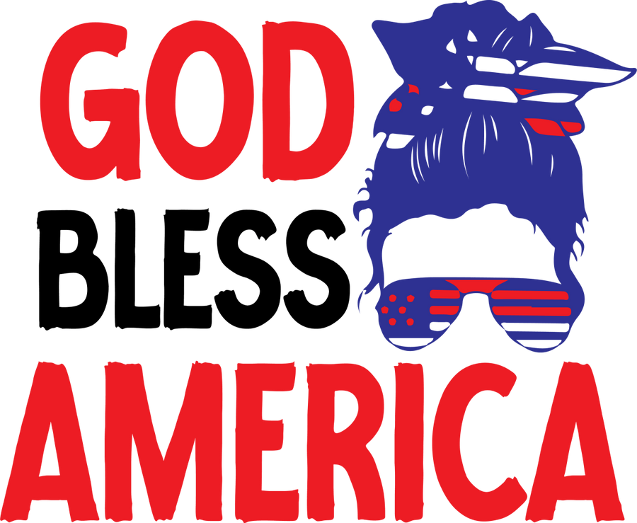 God Bless America - 1109 Ready to Press DTF Transfer - Buy Bulk DTF