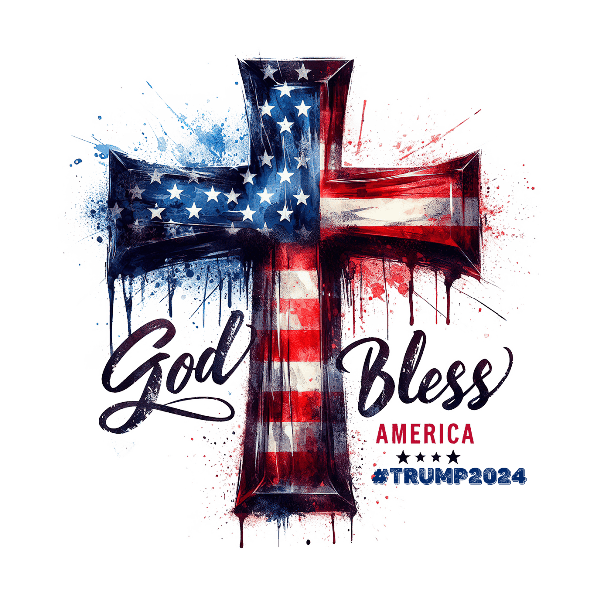 God Bless America - Ready To Press DTF Transfers - Buy Bulk DTF