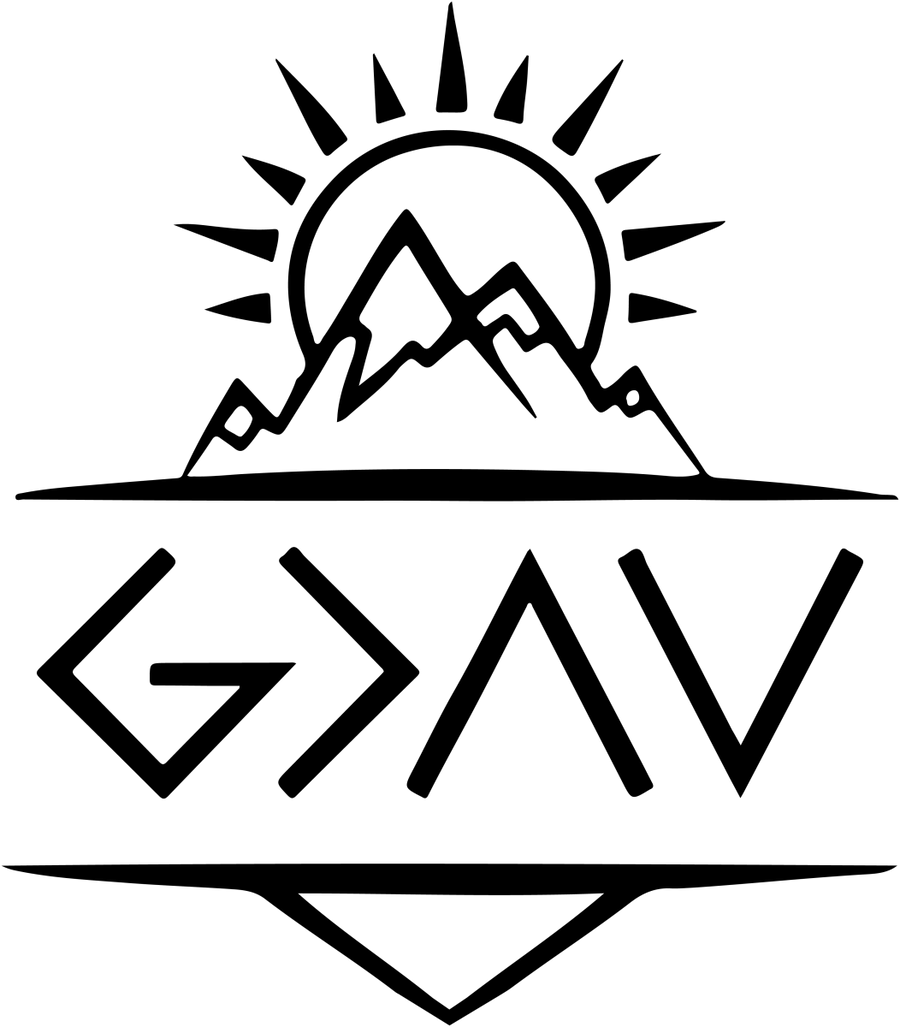 God Is Greater Than The Highs And Lows Sun Mountains - Ready To Press DTF Transfers - Buy Bulk DTF