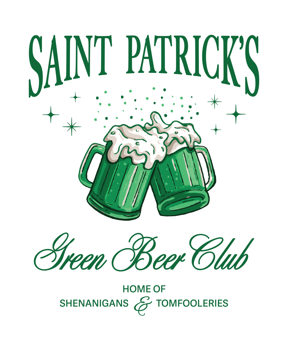 Green Saint Patricks Beer Club #1 - Ready To Press DTF Transfers - Buy Bulk DTF