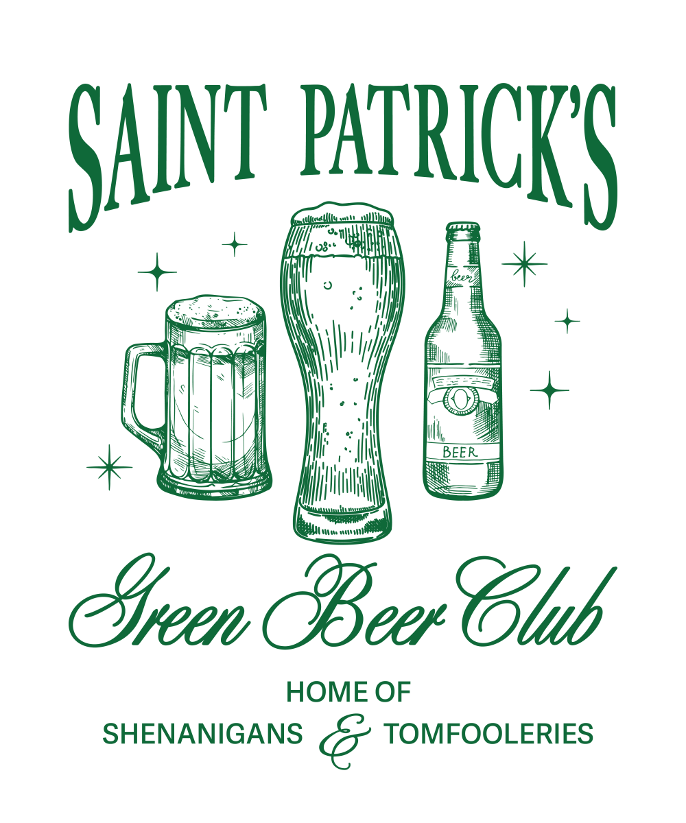 Green Saint Patricks Beer Club #2 - Ready To Press DTF Transfers - Buy Bulk DTF