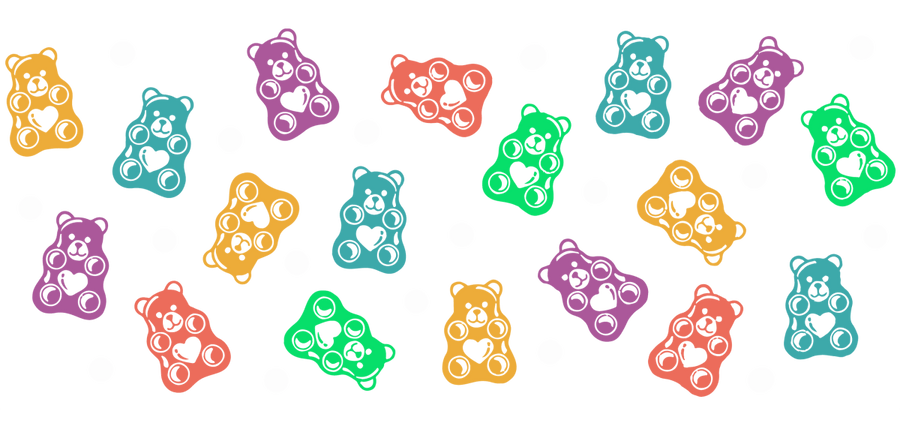 Gummy Bears - UV DTF Libbey Glass Wrap - Buy Bulk DTF