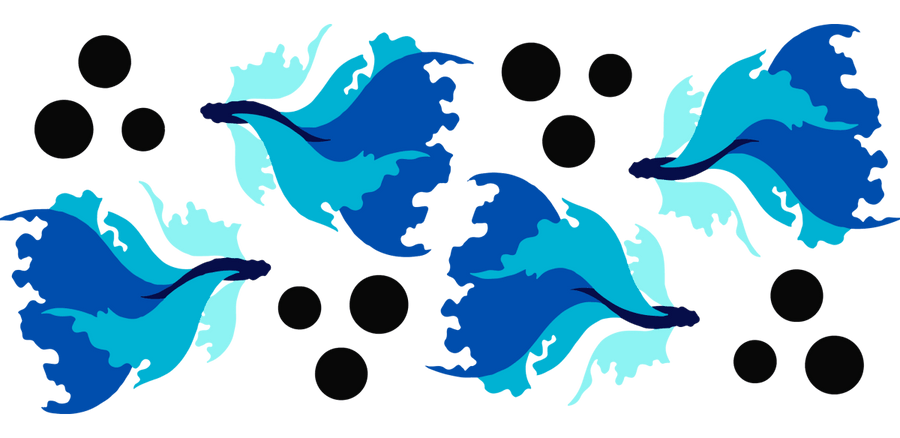 Guppy Fish Blue UV DTF Libbey Glass Wrap - Buy Bulk DTF