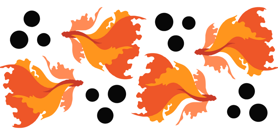 Guppy Fish Orange UV DTF Libbey Glass Wrap - Buy Bulk DTF