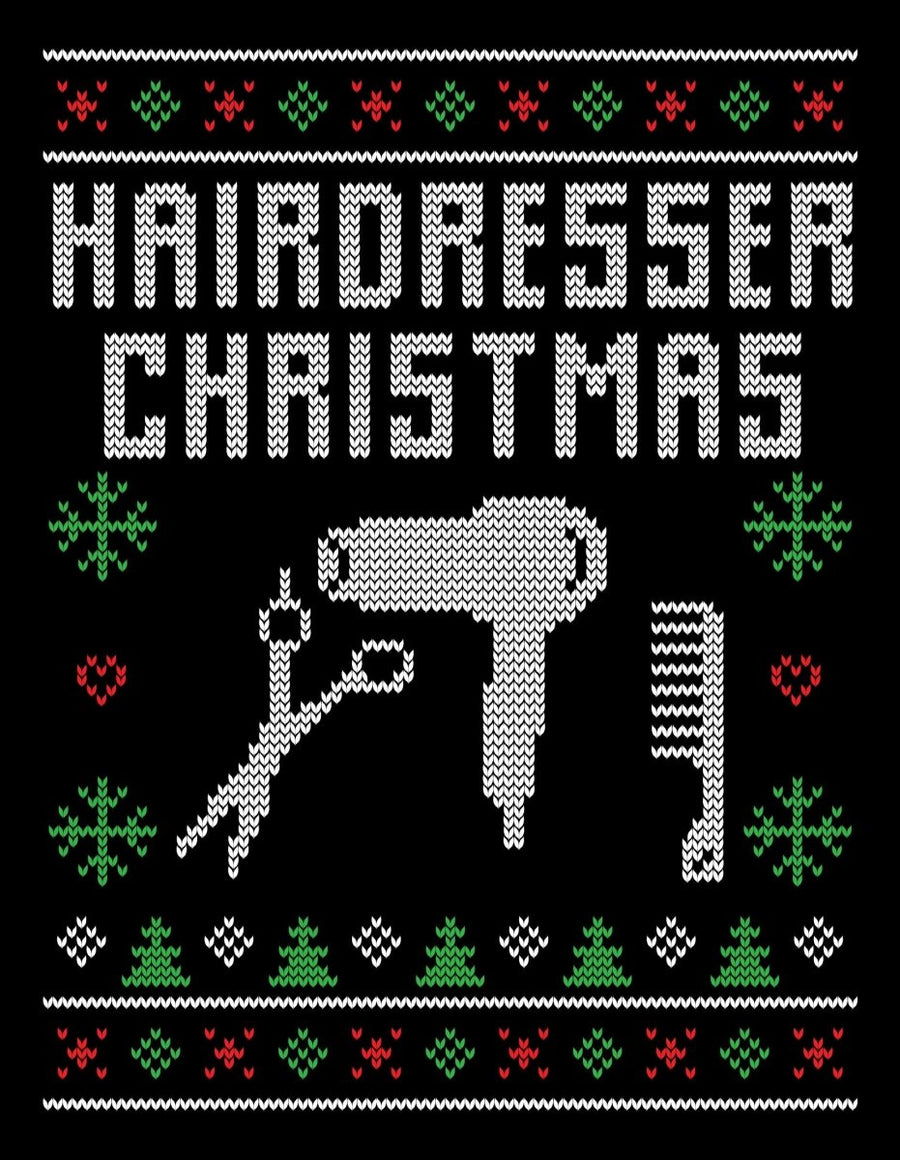 Hairdresser Ugly Christmas Sweater Party Ready To Press DTF Transfer - Buy Bulk DTF