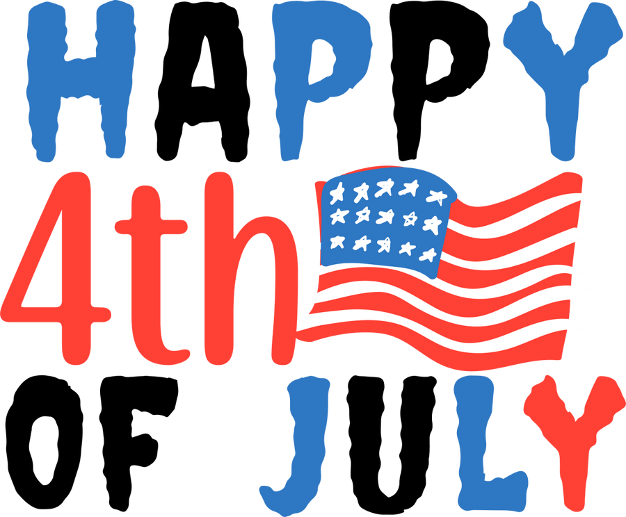 Happy 4th of July - 1122 Ready to Press DTF Transfer - Buy Bulk DTF
