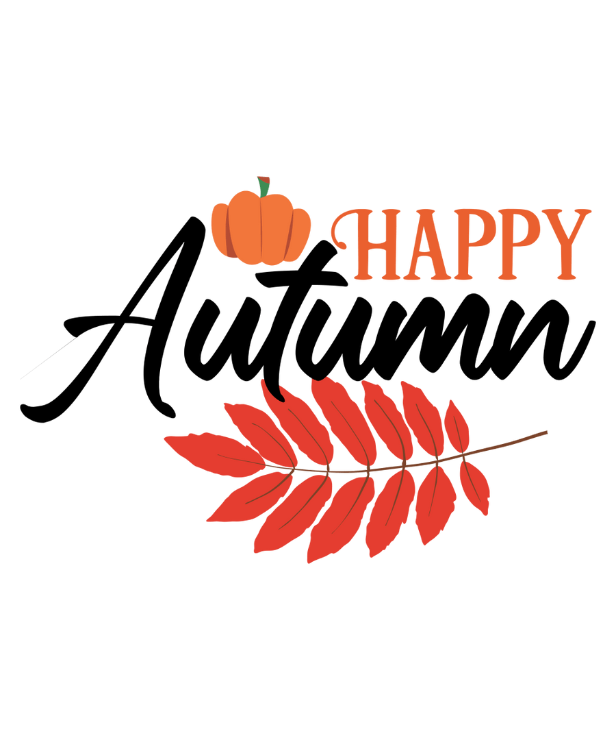 Happy Autumn - 01 Ready To Press DTF Transfer - Buy Bulk DTF