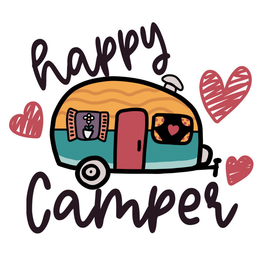 Happy Camper - Ready To Press DTF Transfers - Buy Bulk DTF