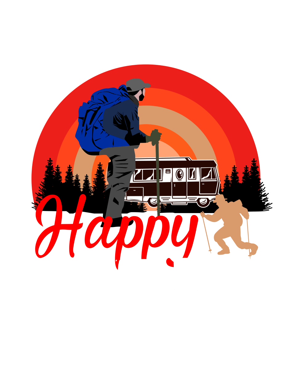 Happy Camping Ready To Press DTF Transfer - Buy Bulk DTF