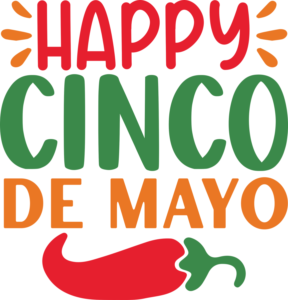 Happy cinco de mayo Spicy - Ready to Press DTF Transfers - Buy Bulk DTF