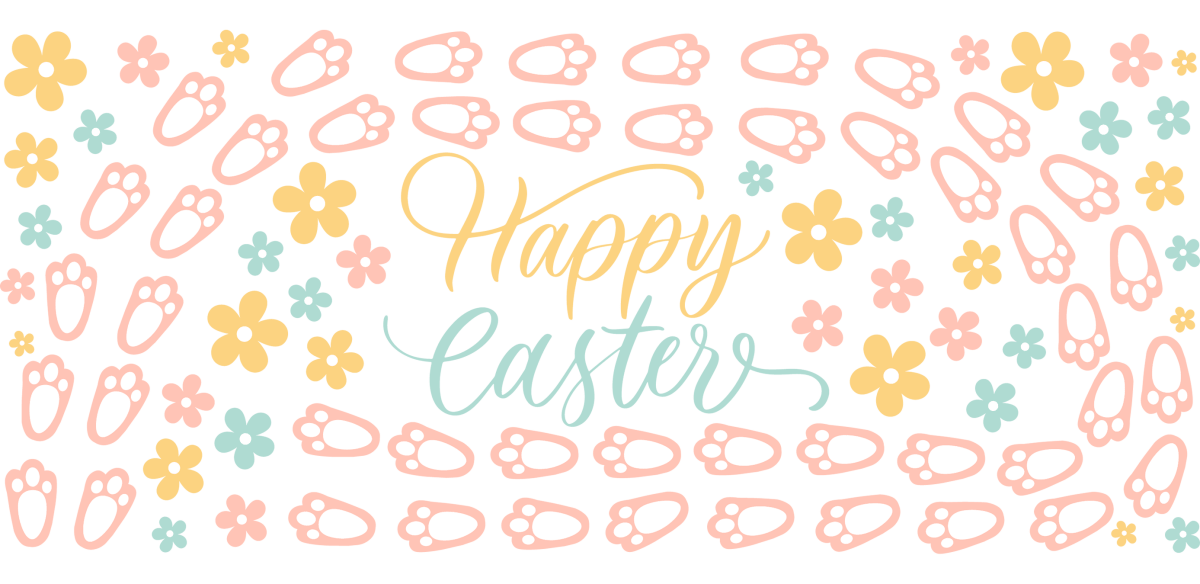 Happy Easter colors - UV DTF Libbey Glass Wrap - Buy Bulk DTF