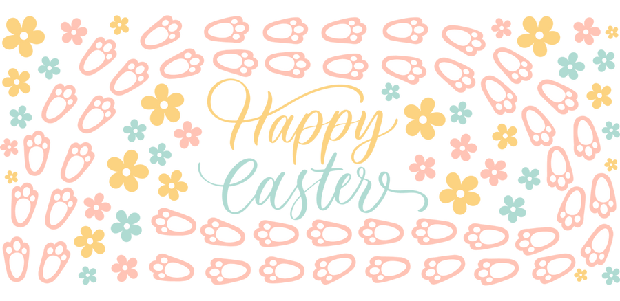 Happy Easter colors - UV DTF Libbey Glass Wrap - Buy Bulk DTF