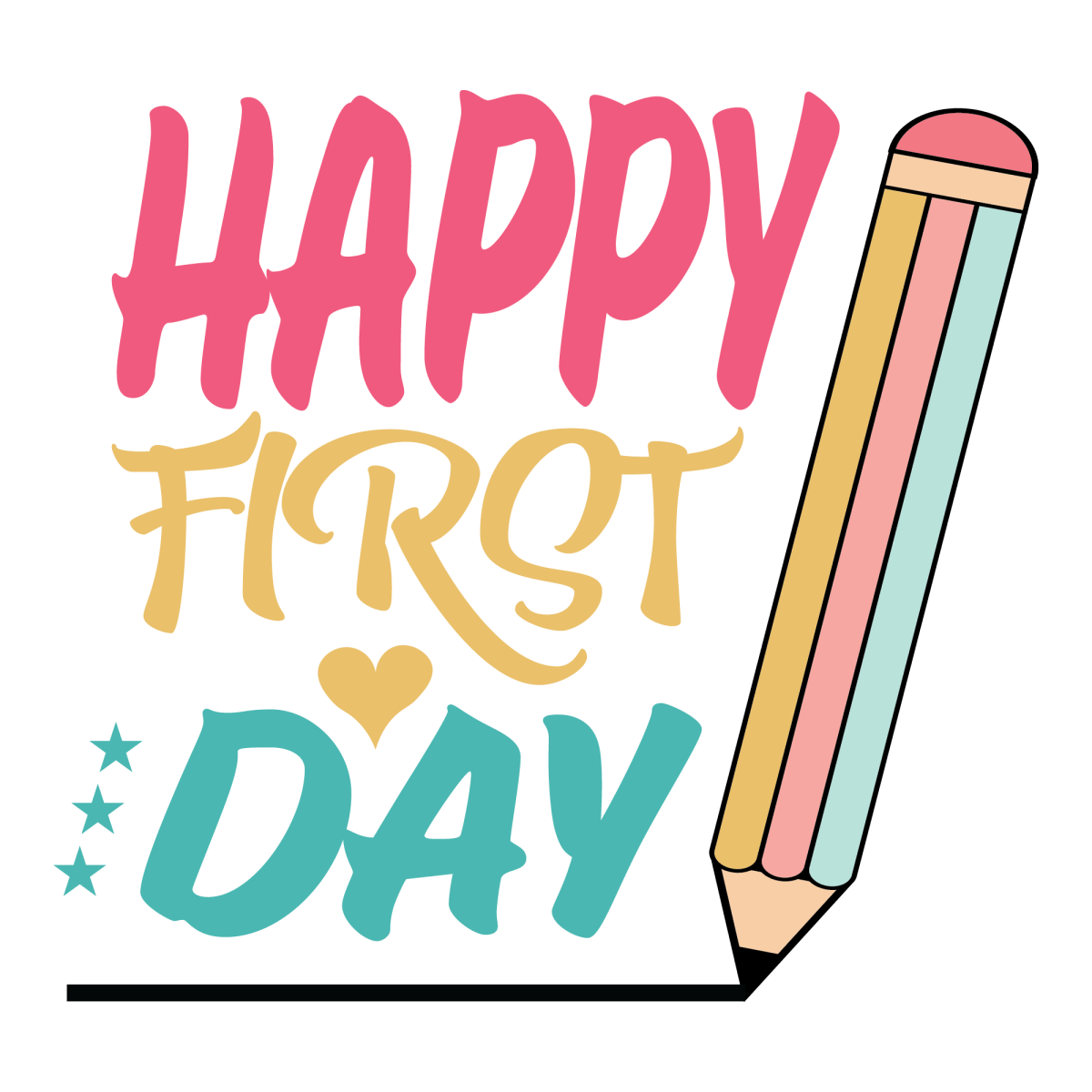 Happy First Day 2 - Ready To Press DTF Transfers - Buy Bulk DTF