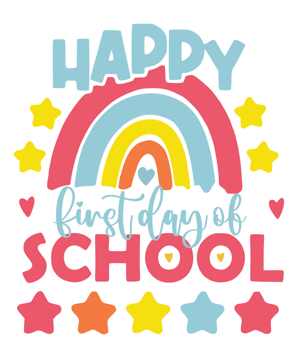 Happy First Day Of School 3 - Ready To Press DTF Transfers - Buy Bulk DTF