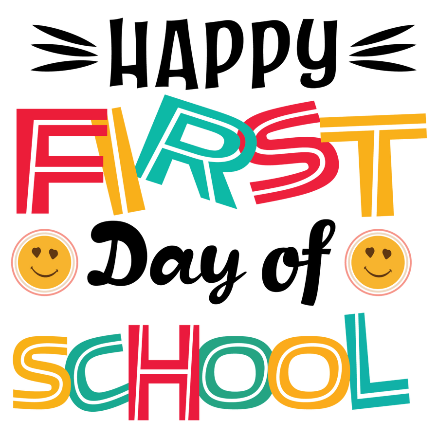 Happy First Day Of School - Ready To Press DTF Transfers - Buy Bulk DTF