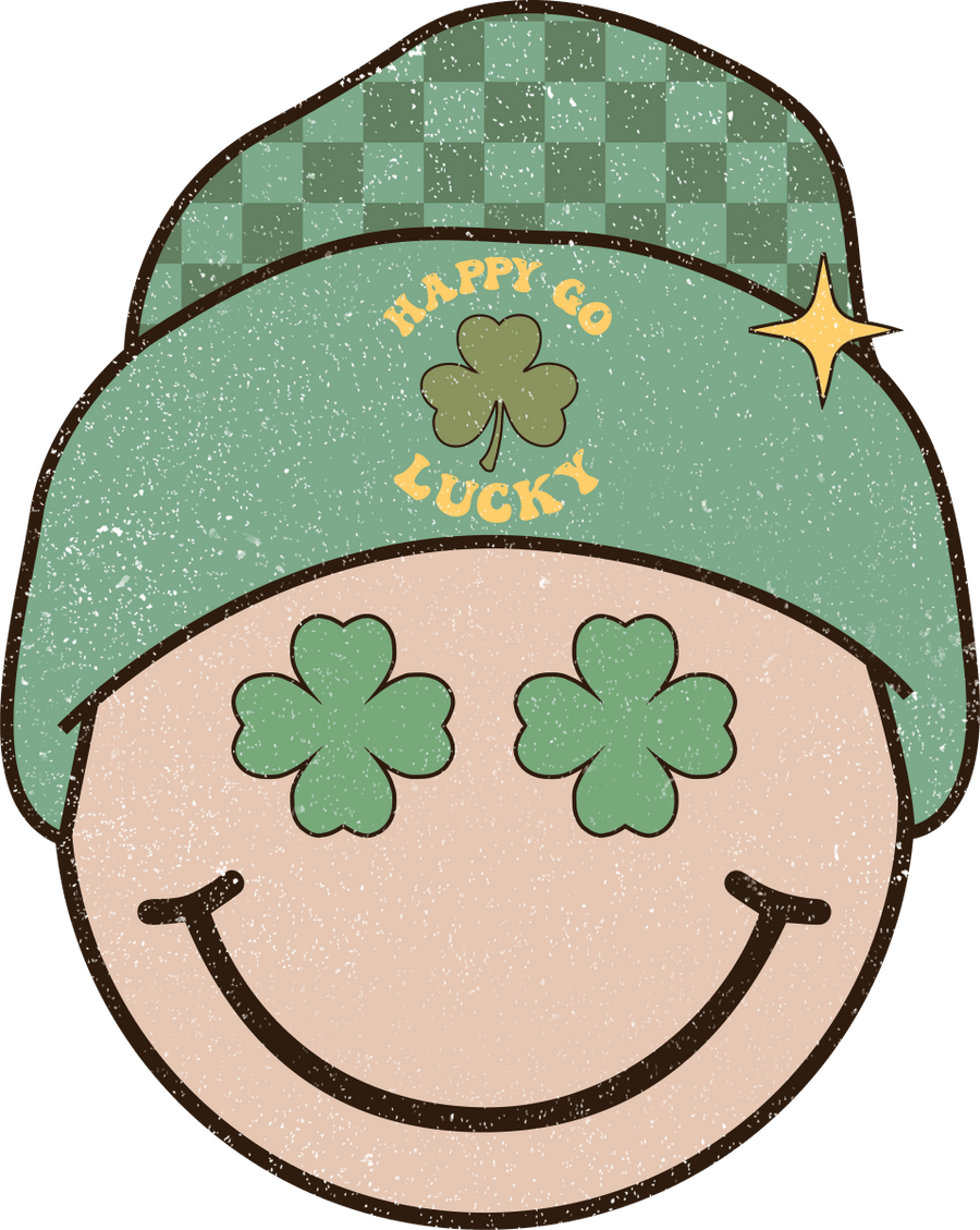 Happy Go Lucky Smiley Ready to Press DTF Transfer - Buy Bulk DTF