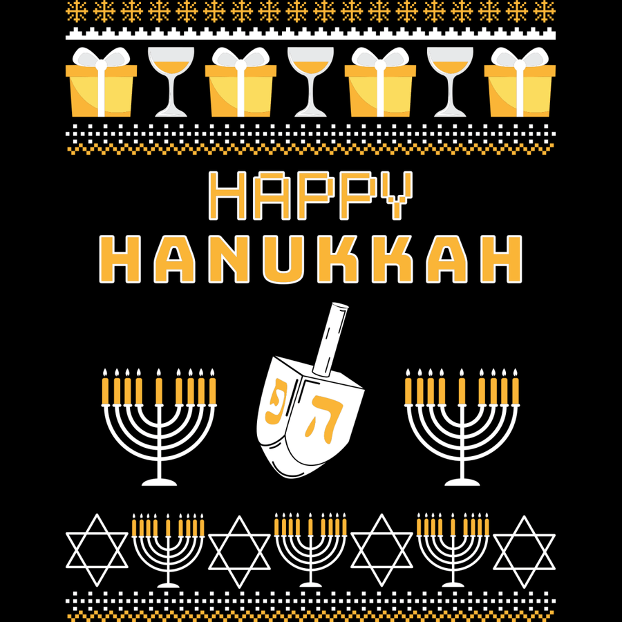 Happy Hanukkah - Ready to Press DTF Transfers - Buy Bulk DTF