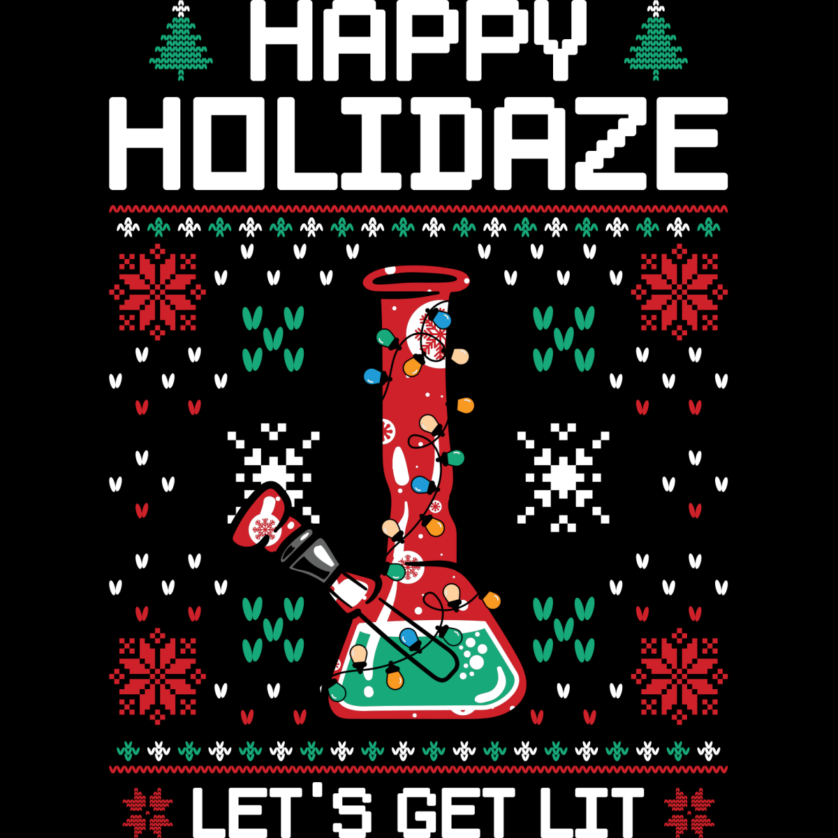 Happy Holidaze - Ready to Press DTF Transfers - Buy Bulk DTF