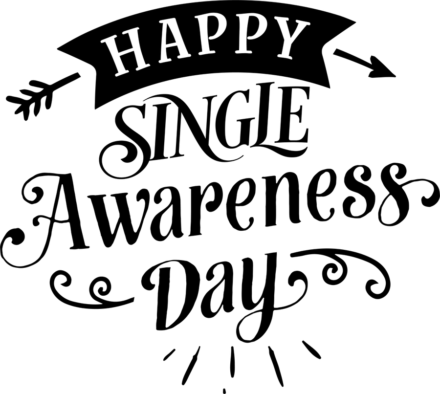 Happy Single Awareness Day - Black - Ready To Press DTF Transfers - Buy Bulk DTF