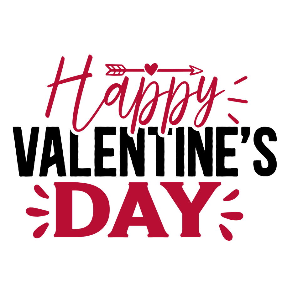 Happy Valentines Day Ready To Press DTF Transfer - Buy Bulk DTF