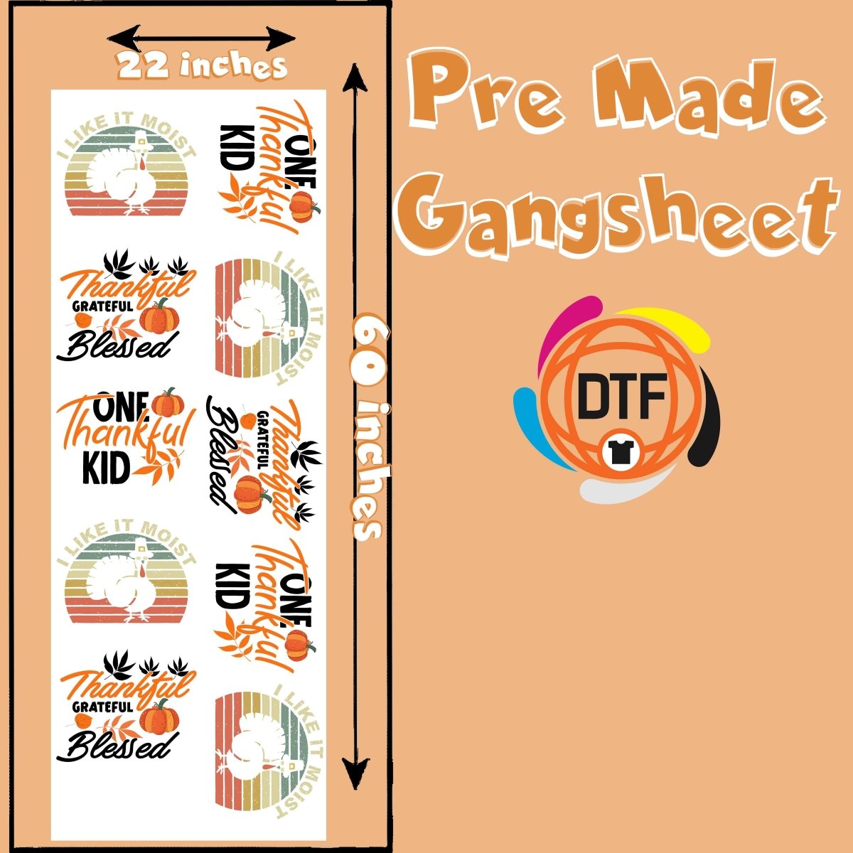 Harvest Harmony Crew Premade DTF Gangsheet - Buy Bulk DTF