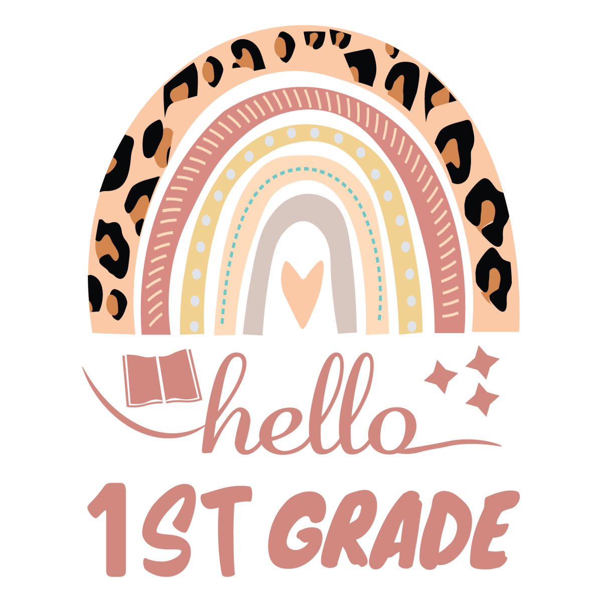 Hello 1st Grade 1 - Ready To Press DTF Transfers - Buy Bulk DTF