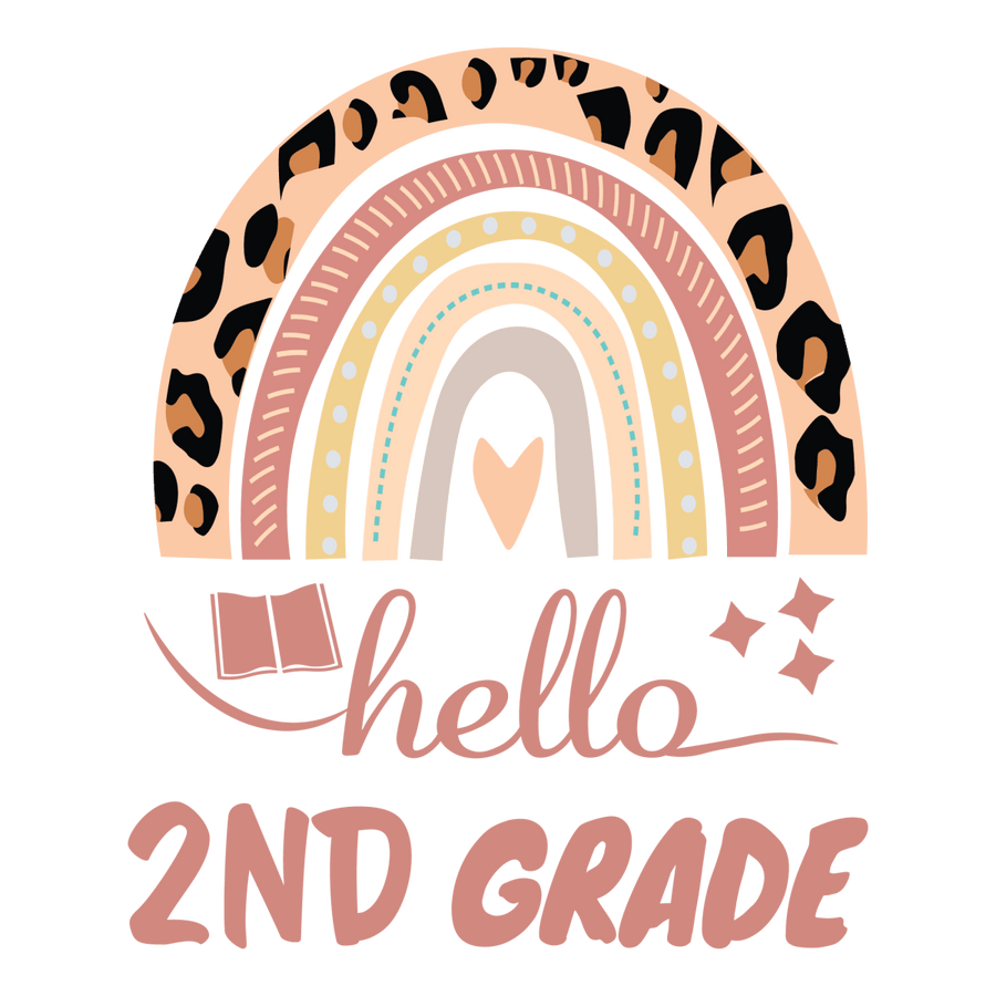 Hello 2nd Grade 1 - Ready To Press DTF Transfers - Buy Bulk DTF