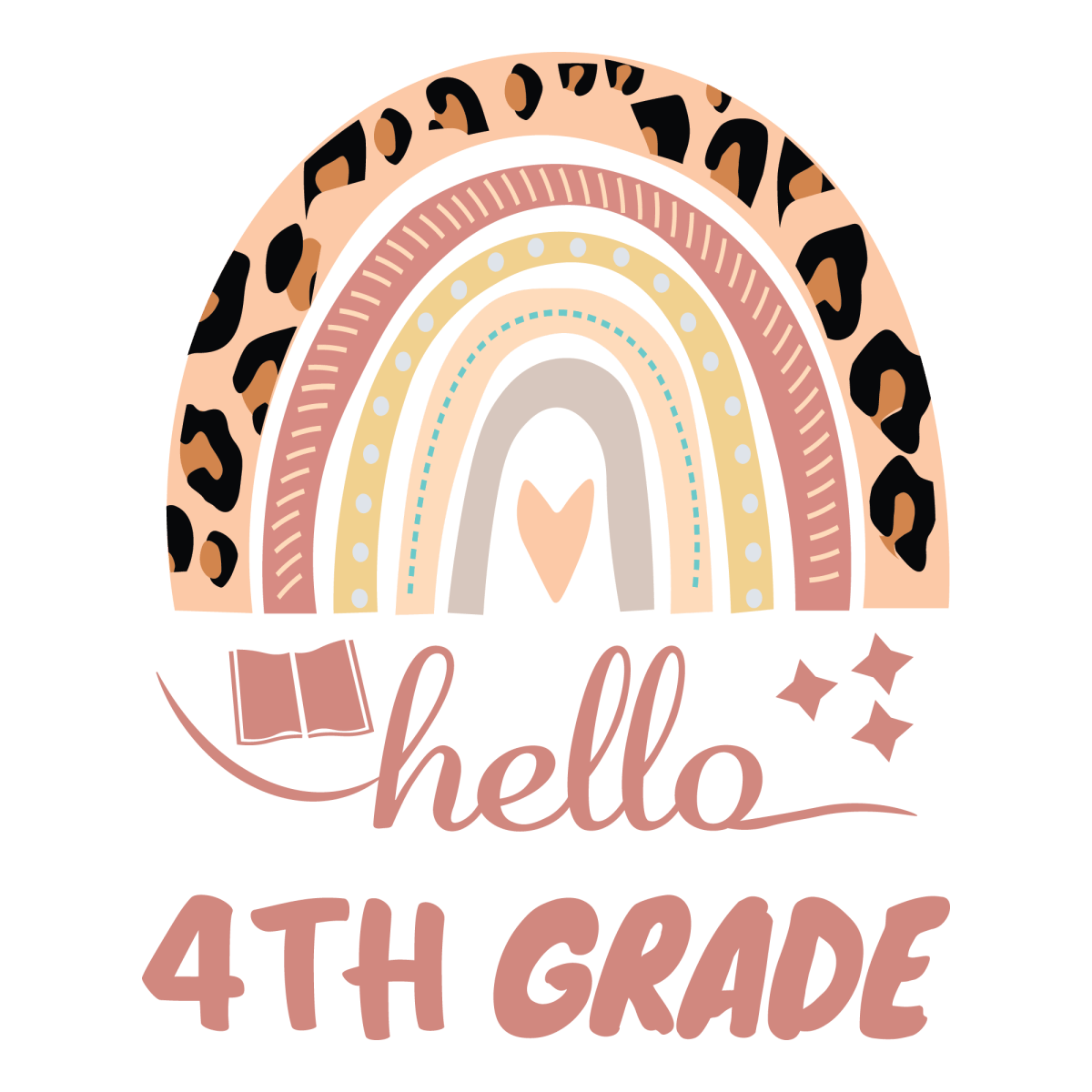 Hello 4th Grade 1 - Ready To Press DTF Transfers - Buy Bulk DTF