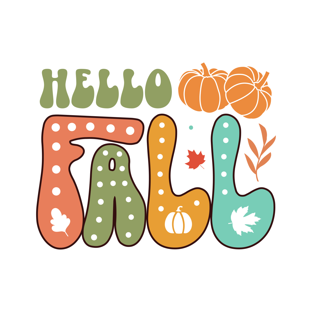 Hello Fall 02 - Ready To Press DTF Transfers - Buy Bulk DTF