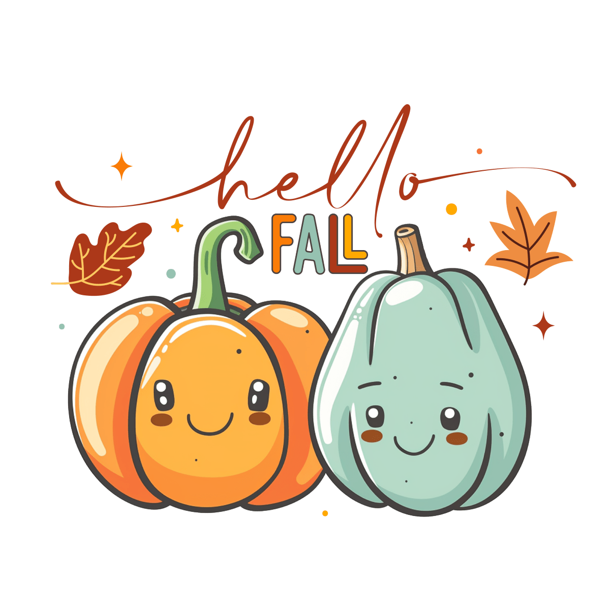 Hello Fall - Ready To Press DTF Transfers - Buy Bulk DTF