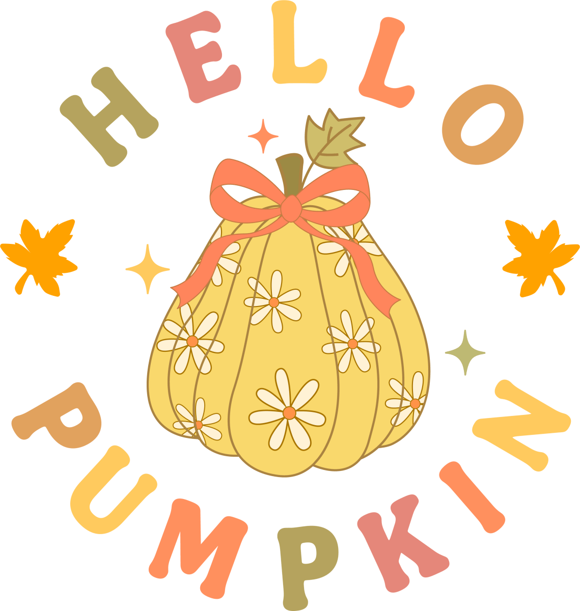Hello Pumpkin - Ready To Press DTF Transfers - Buy Bulk DTF