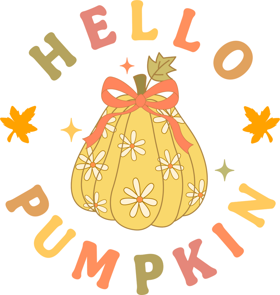 Hello Pumpkin - Ready To Press DTF Transfers - Buy Bulk DTF