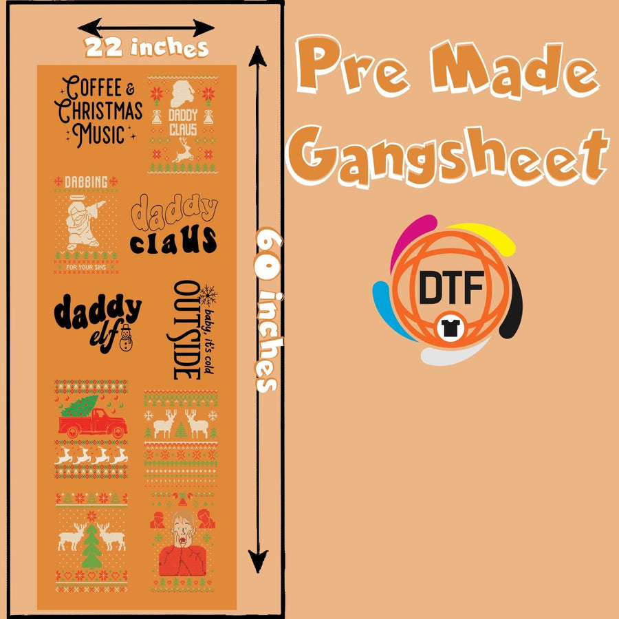 Holiday Spirit Squad Premade DTF Gangsheet - Buy Bulk DTF