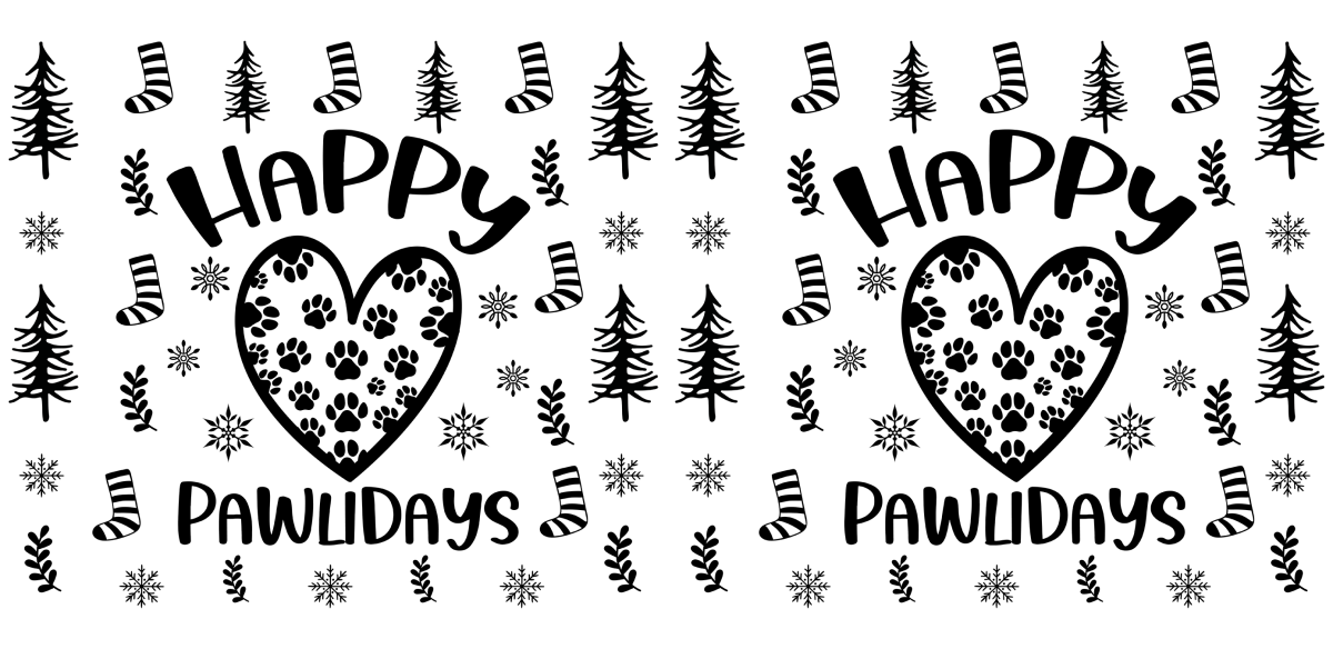 Holiday Whimsy Collection UV DTF Libbey Glass Wrap - Buy Bulk DTF