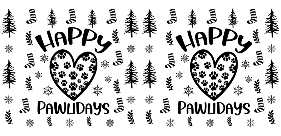 Holiday Whimsy Collection UV DTF Libbey Glass Wrap - Buy Bulk DTF