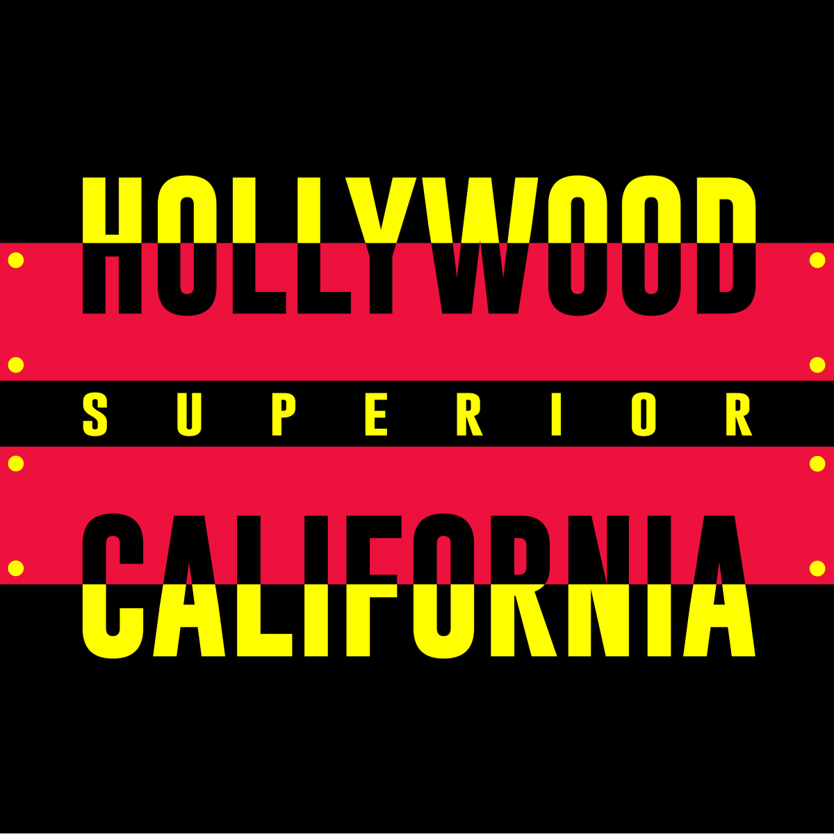 Hollywood California - Superior - Ready To Press DTF Transfer - Buy Bulk DTF