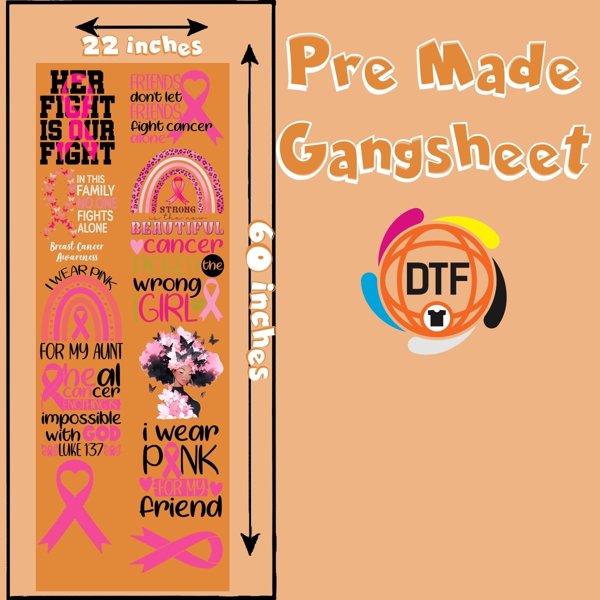Hope & Healing Collective Premade DTF Gangsheet - Buy Bulk DTF