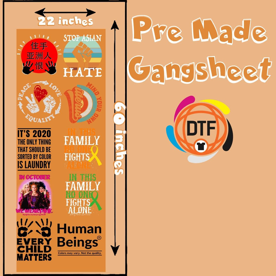 Hope & Healing Collective Premade DTF Gangsheet - Buy Bulk DTF