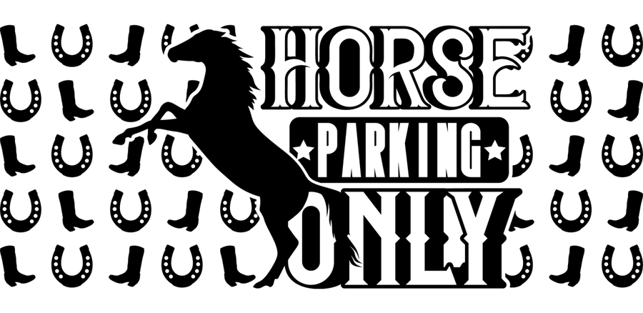 Horse parking only - UV DTF Libbey Glass Wrap - Buy Bulk DTF