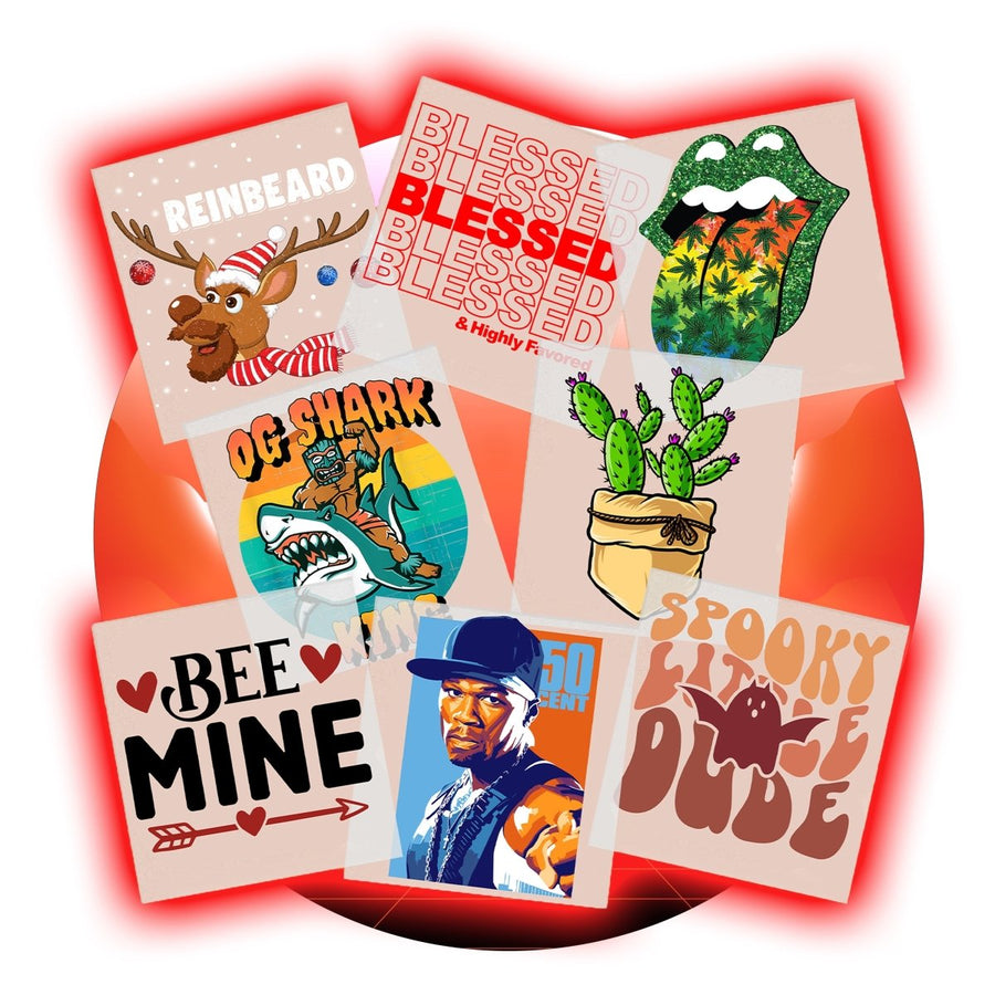 Hot Peel DTF Transfers By Size and Quantity - Buy Bulk DTF