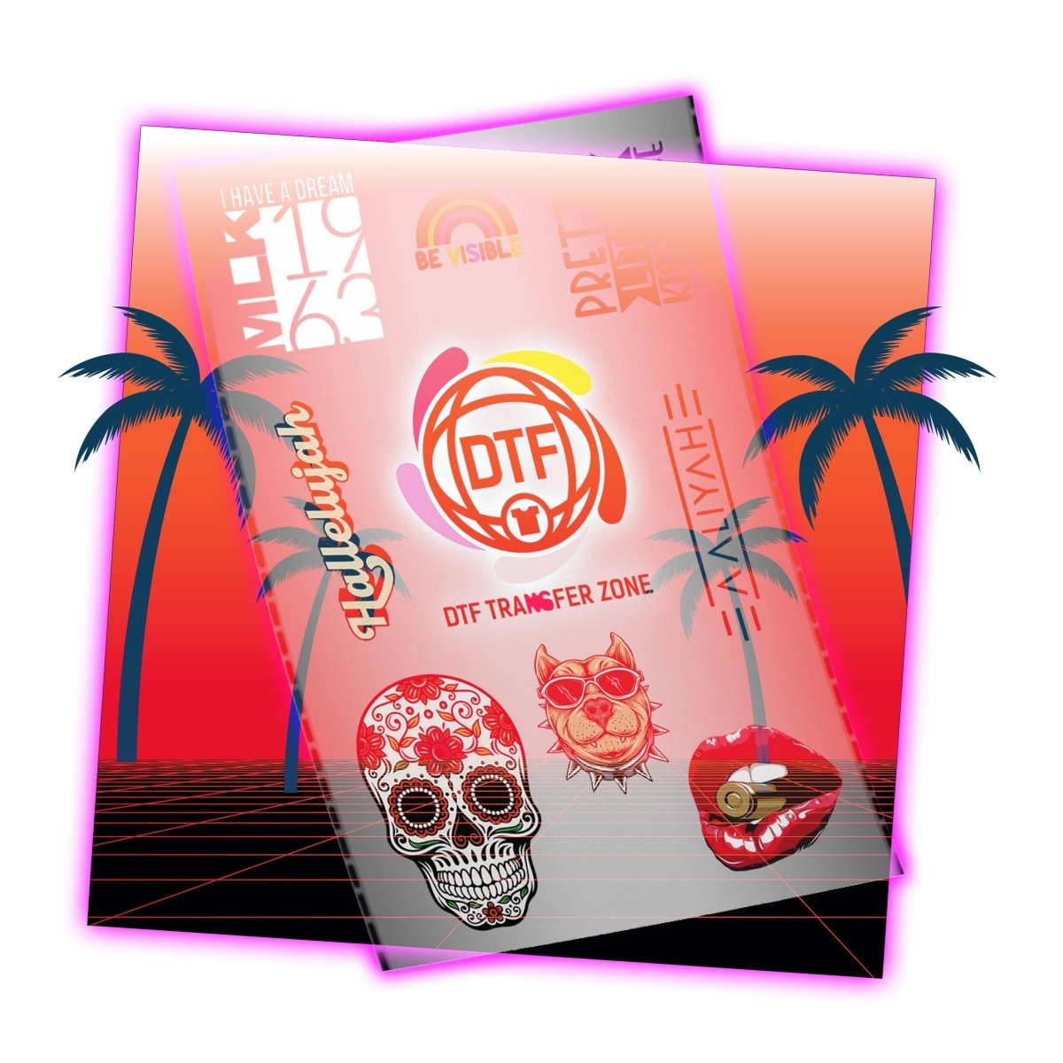 Hot Peel Upload DTF Print - Ready File - Multiple Sizes - Buy Bulk DTF