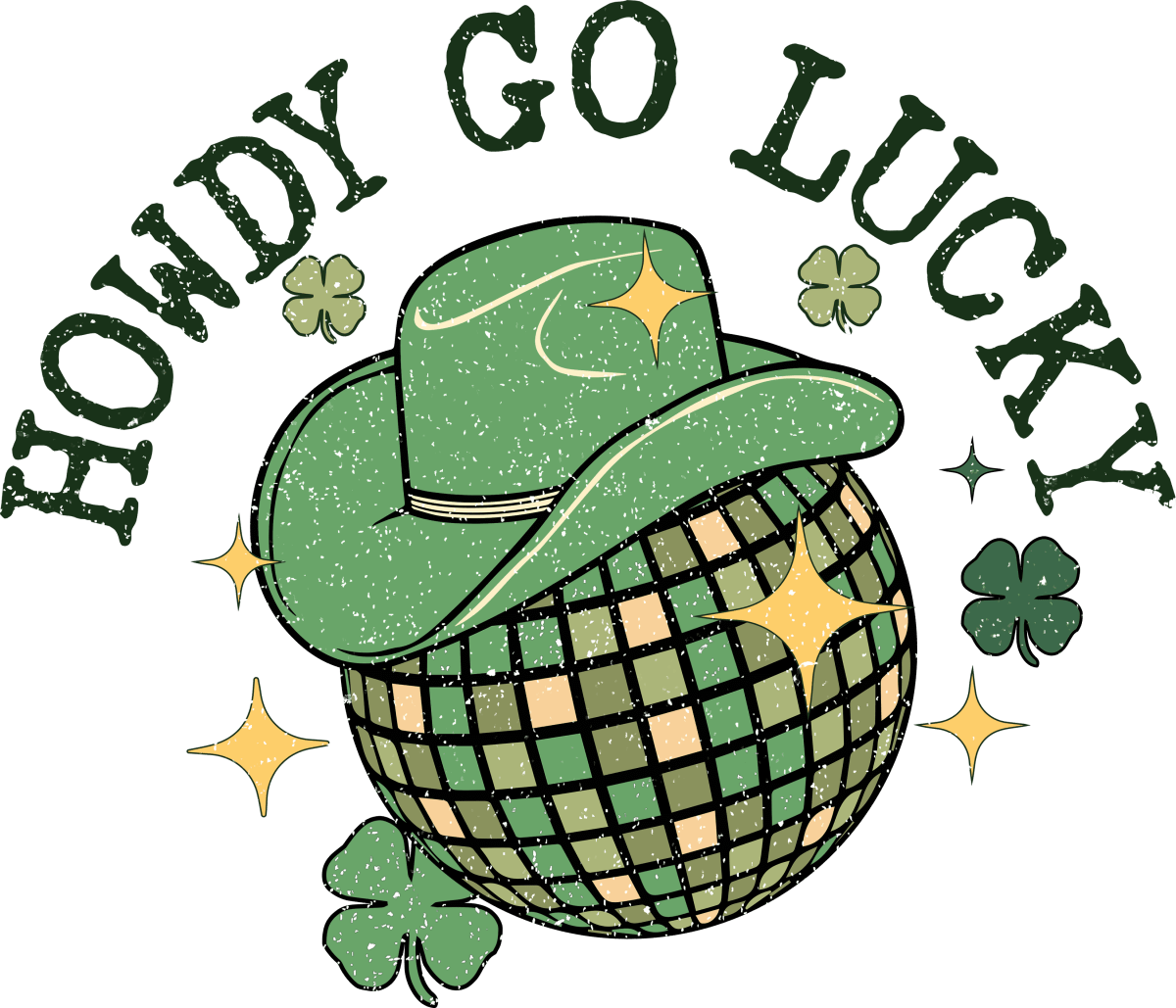 Howdy Go Lucky Disco Ready to Press DTF Transfer - Buy Bulk DTF