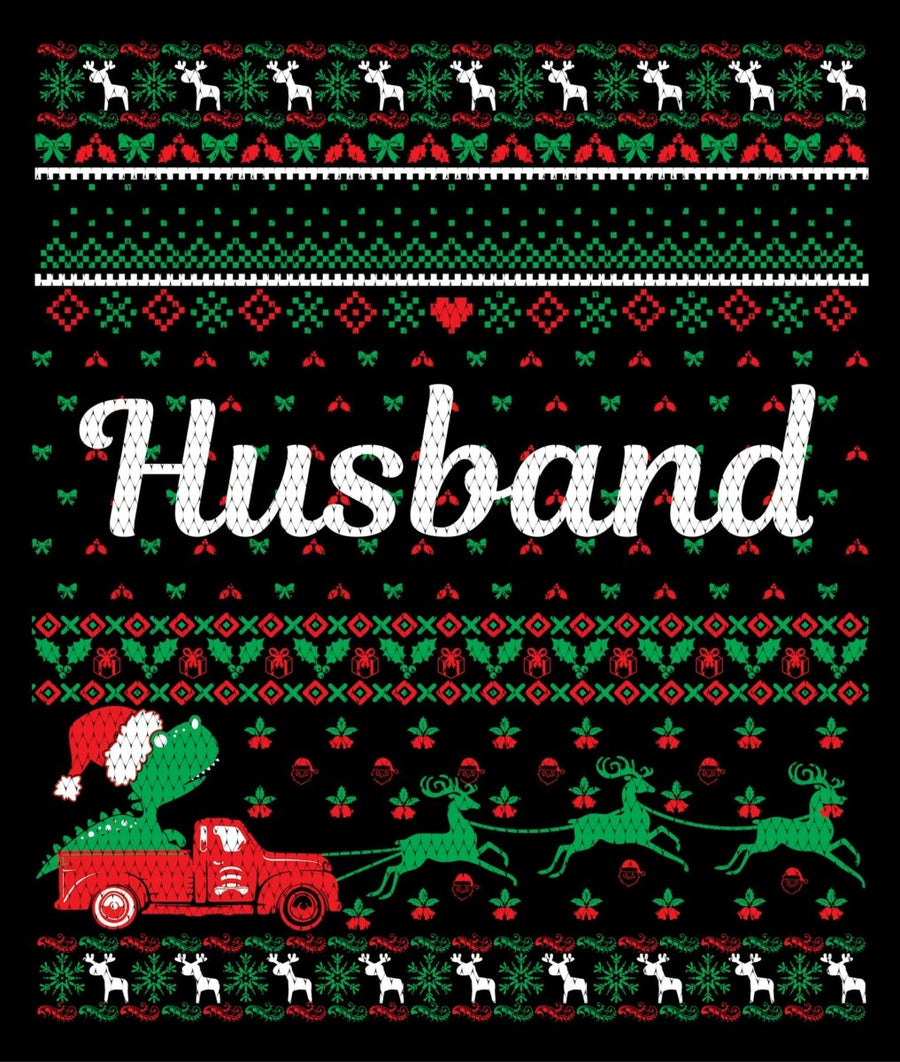 Husband Christmas Ugly Sweater Party Ready To Press DTF Transfer - Buy Bulk DTF