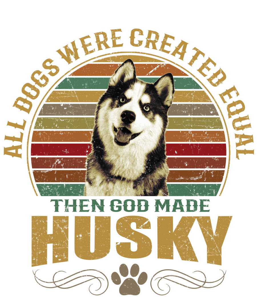 Husky Dog Lover Unisex Men’s T-Shirt Ready To Press DTF Transfer - Buy Bulk DTF