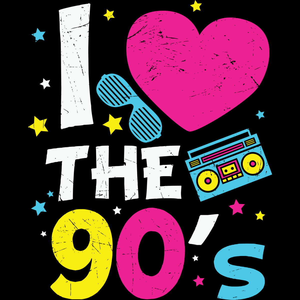 I Love The 90s - #2 - Ready To Press DTF Transfer - Buy Bulk DTF