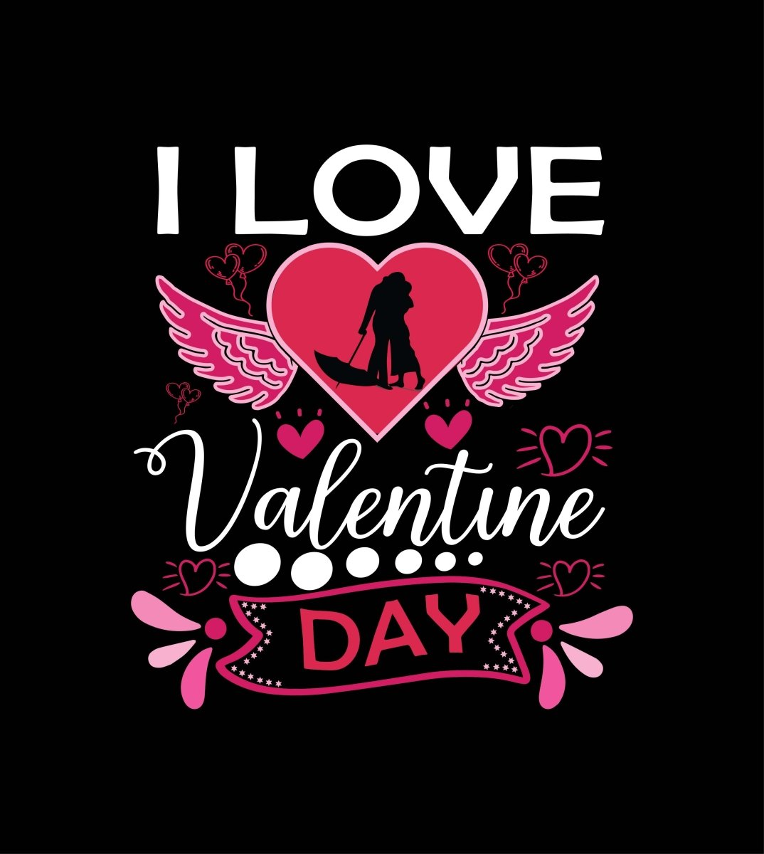 I Love Valentine Day Ready To Press DTF Transfer - Buy Bulk DTF