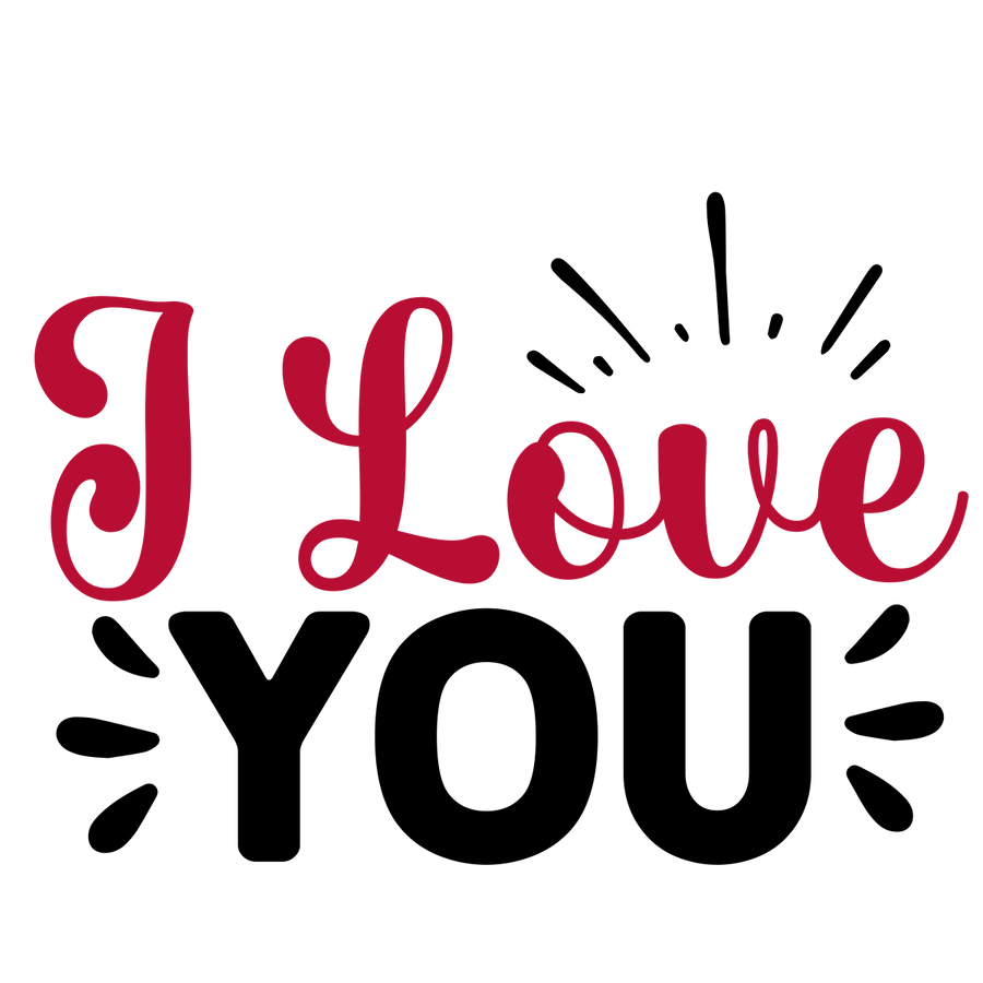 I Love You - 01 Ready To Press DTF Transfer - Buy Bulk DTF