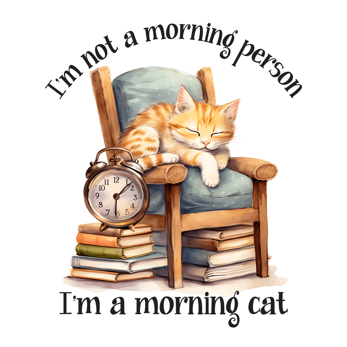 I_m - A - Morning - Cat - Back - To - School - Ready to Press DTF Transfers - Buy Bulk DTF